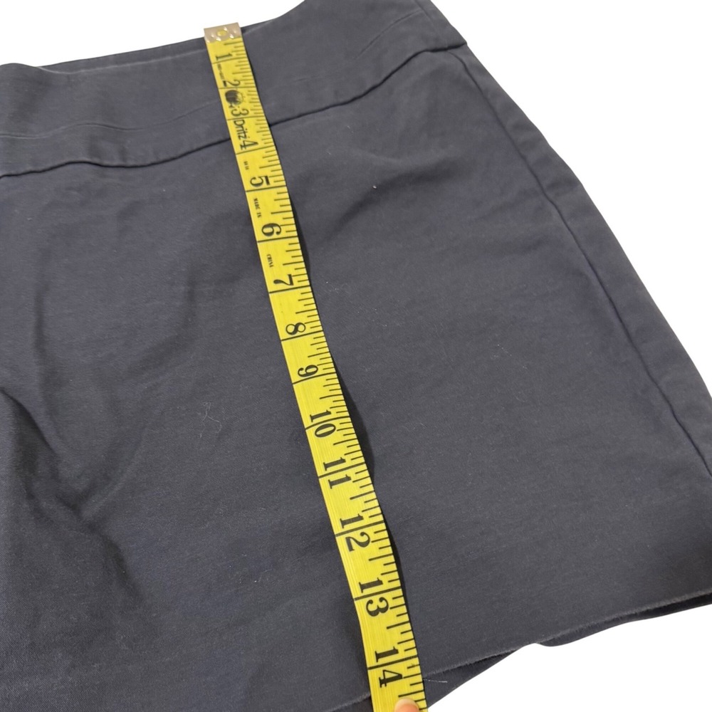 Apt. 9 Essentials Womens Gray Stretch Chino Shorts Size 16 Hook Bar Closure - Picture 10 of 10